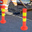 Yellow Warning Column PU Traffic Barrier High Strength 4