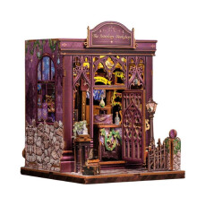 DIY 3D Book Nook Puzzle Astrology of Happiness Wooden Assembly Kit Multicolor 16x15.5x18cm CE Certified