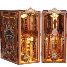 DIY Miniature Book Nook Puzzle 3D The Order of the Phoenix Wooden Model Kit 492 Pieces Assembly Difficulty 6/7 Ages 14+ Multicolor 19.2x11x24.5 cm
