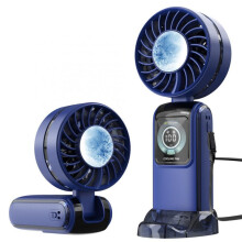 RaMokey Handheld Fan Rechargeable, 5 Speeds Portable Turbo Fan with Ice Cooling, Foldable Small Personal Fan, USB Electric Mini Fan for Travel Home Of