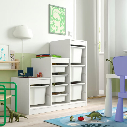 IKEA TROFAST Storage Unit with 8 Boxes 99x44x94cm