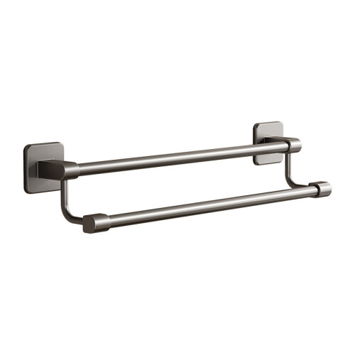 (White 30cm)Rod Shower Towel Rack With Suction Cup Wall Mount For Bathroom Storage Use 2