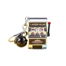 (Silver-black bell) Casino Lucky Jackpot for Fun Gift Children' S Fruit Slot Machine Toy Gags Practical Jokes Party