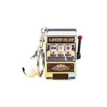 (Silver-white bell) Casino Lucky Jackpot for Fun Gift Children' S Fruit Slot Machine Toy Gags Practical Jokes Party