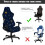 Blue Galaxy Gaming Chair Cover with Armrest Covers 6