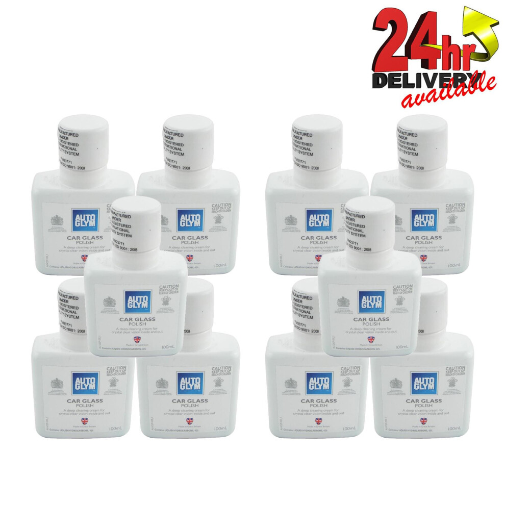 Autoglym 100Ml Car Glass Polish Window Cleaner Cream Clear Smear Free Vision X10