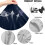 Blue Galaxy Gaming Chair Cover with Armrest Covers 7