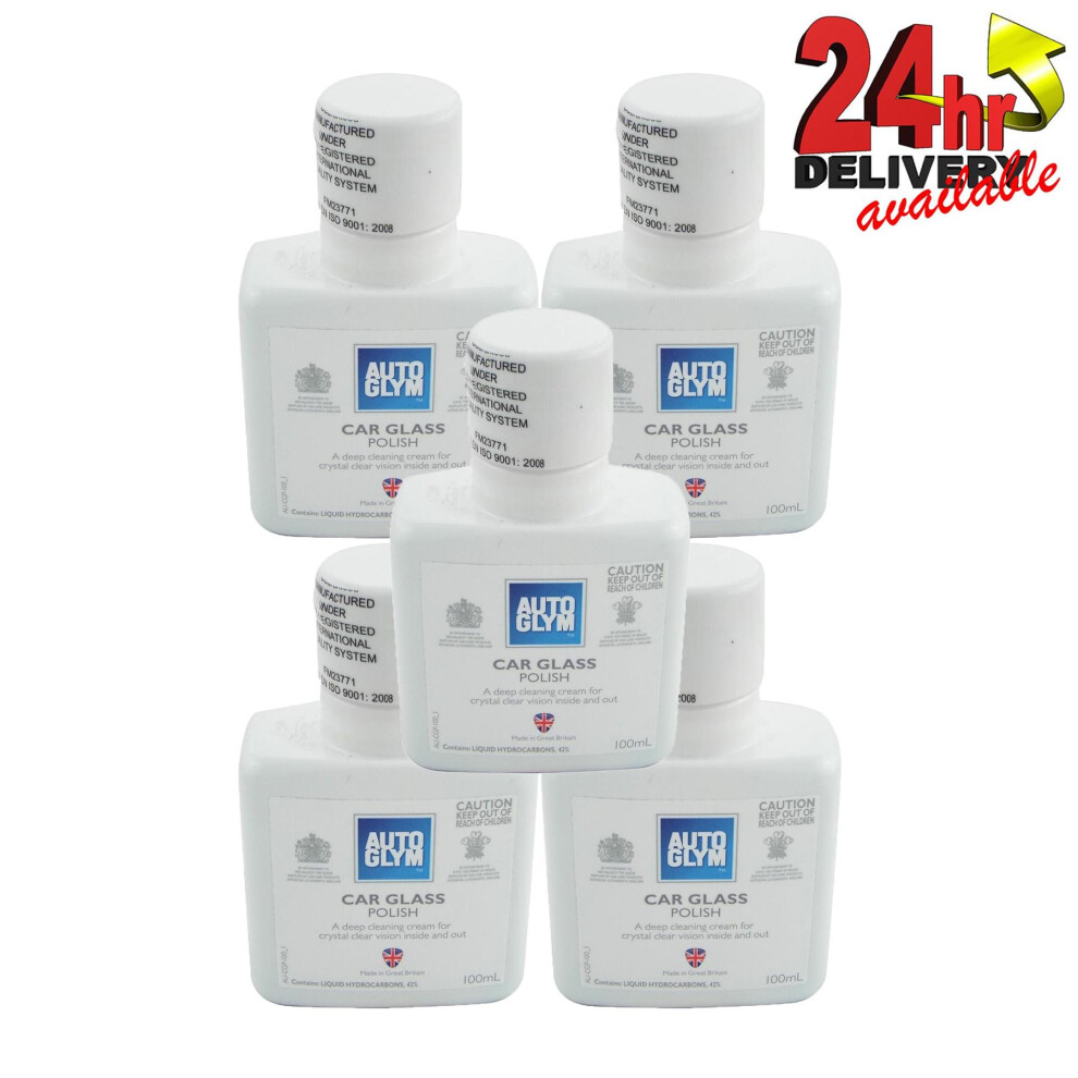 Autoglym 100Ml Car Glass Polish Window Cleaner Cream Clear Smear Free Vision X5