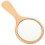Handheld Hand Mirror Portable Khaki Wood Frame 1 Pack 3