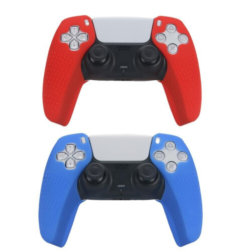 (Black) Soft Silicone Split Protective Cases for Gamepad - Console Controller Case, Game Accessories Joystick Cover Skin - Black 2
