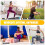 COFOF Resistance Bands Set with Handles, Exercise Bands Stackable up to 150lbs, 7