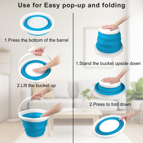Collapsible Mop Bucket Silicone 5L 2