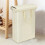 Slim Laundry Basket with Lid 45L White 4