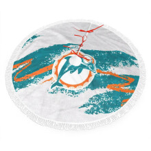 Dolphins Christmas Tree Skirt Plush Fringe 30 36 48 Inch