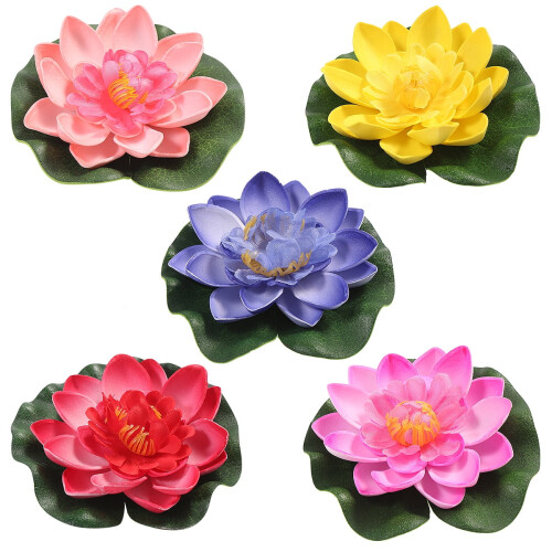 Artificial Floating Water Flower Ornament 5 pcs