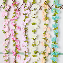Artificial Sakura Vine Plant Garland for Wedding Decor