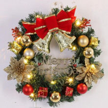 Topwoner outdoor lighted wreath for front door, 24 inch