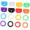 Rubber Key Covers Colorful 64pcs 1