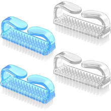 4-teiliges Nagelreinigungsbürsten-Set mit Kunststoffgriff und umweltfreundlichen, weichen Borsten. Ideal für Fingernägel, Maniküre, Hand- und