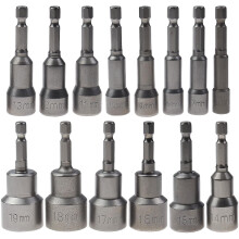 Screw Drill Bits Magnetic Steel 14pcs 1/4 Inch Hex Shank