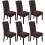 POWKOL Dining Chair Covers Chocolate 6 Pack 1