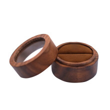 Wood Jewelry Box with Walnut Border for Earrings and Rings