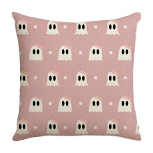 Halloween Pillow Cover Ghost Design 17.7x17.7 Inch