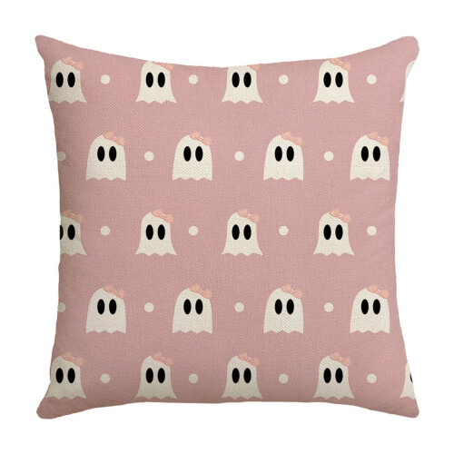 Halloween Pillow Cover Ghost Design 17.7x17.7 Inch