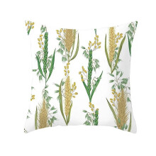 Cotton Linen Pillow Case Maple Leaf Print 45x45cm