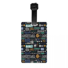 Basketball Luggage Tag Round Dots Design 1 Piece