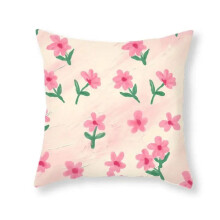 Cotton Linen Pillow Cases Floral Design 2 Pack