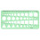 Green Plastic Geometric Template Ruler 0-20 cm 1