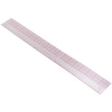 Metric ruler clear pink soft plastic 30 cm