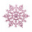 Pink Plastic Glitter Snowflake Ornaments 12 Pack 1