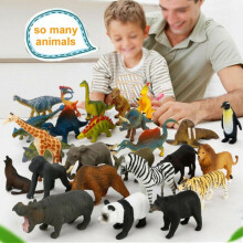 Animal Toys Set Plastic Wild Ocean Farm Dinosaur Figures 12