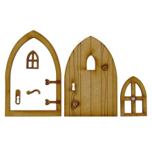 Worallymy wooden fairy elf door craft kit 1 piece