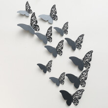 Butterfly Wall Sticker 3D Hollow Pearl 1 Roll