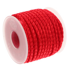 Cotton rope red natural braided for Chinese knotting