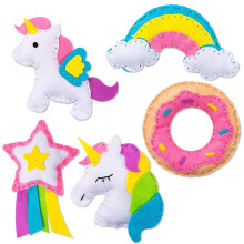Cartoon Kids Sewing Kit with Felt - Educational DIY Craft
