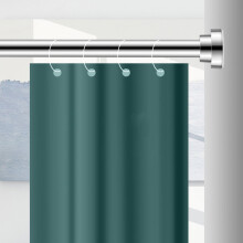 Extendable Shower Curtain Rod Silver 15.75-21.65 in