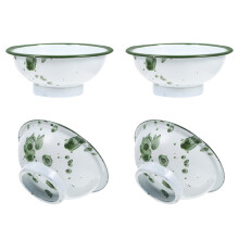 Chinese Style Ceramic Mixing Bowl Set Green 4pc