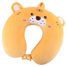 Pedty Neck Pillow Memory Foam with Animal Plush Cover 1