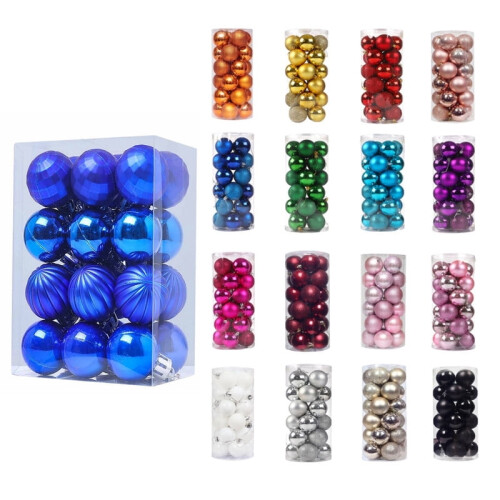 Christmas Balls Blue 3cm 24 Pack Tree Decorations