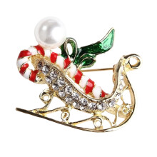 Christmas brooch pin snowflake bell alloy 1 piece