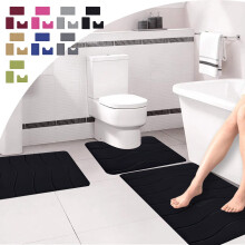 PRETXORVE Bath Mat Set Memory Foam 3 Pcs