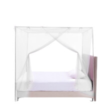 Mosquito Net Canopy White Single-Side Opening 1 Pc