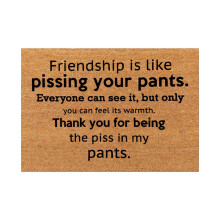 Clearance Friendship Lasts English Doormat Outdoor 18x30 in
