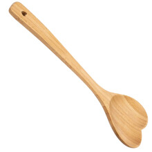 Heart-Shaped Wooden Spoon Kitchen Utensil 1 Piece