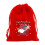 Red Christmas flannel drawstring bags 8x6 inch 1