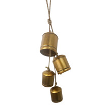 Christmas Bells Gold Metal Hanging Bells with Rope